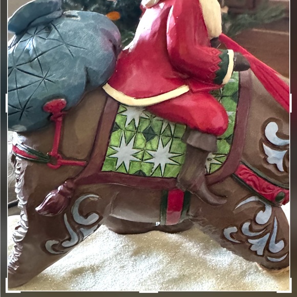 Jim Shore Bearing gifts for one and all Santa riding  a bear figurine. - Picture 6 of 16